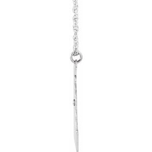 Rhodium-Plated Sterling Silver Delaware .015 CT Diamond State with Accented City Necklace - BN & CO JEWELRY