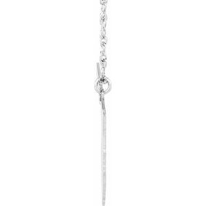 Rhodium-Plated Sterling Silver Florida .015 CT Diamond State with Accented City Necklace - BN & CO JEWELRY