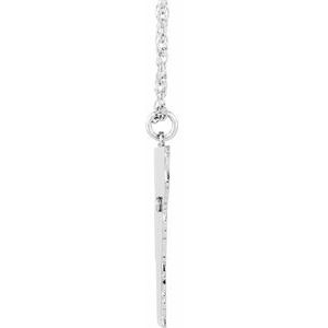 Rhodium-Plated Sterling Silver Vermont .015 CT Diamond State with Accented City Necklace - BN & CO JEWELRY