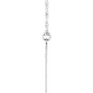 Rhodium-Plated Sterling Silver New Mexico .015 CT Diamond State with Accented City Necklace - BN & CO JEWELRY