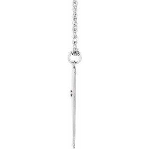 Rhodium-Plated Sterling Silver Nevada .015 CT Diamond State with Accented City Necklace - BN & CO JEWELRY