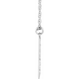 Rhodium-Plated Sterling Silver Arizona .015 CT Diamond State with Accented City Necklace - BN & CO JEWELRY