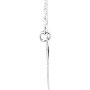 Rhodium-Plated Sterling Silver Oregon .015 CT Diamond State with Accented City Necklace - BN & CO JEWELRY