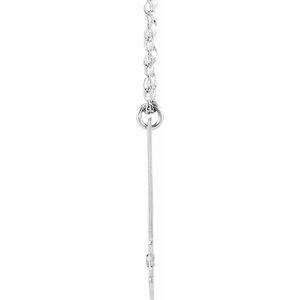 Rhodium-Plated Sterling Silver New Hampshire .015 CT Diamond State with Accented City Necklace - BN & CO JEWELRY