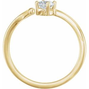 14K Yellow 1/4 CTW Diamond Negative Space Ring - BN & CO JEWELRY