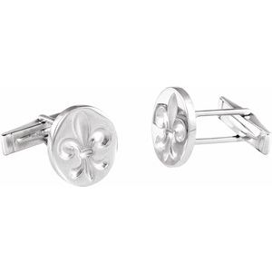 Sterling Silver Fleur-de-Lis Cuff Links - BN & CO JEWELRY