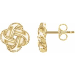 14K Yellow Knot Earrings - BN & CO JEWELRY