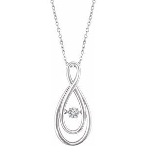 Sterling Silver 1/10 CT Natural Mystara DiamondÂ® 18" Necklace - BN & CO JEWELRY