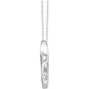 14K White 1/10 CT Natural Mystara DiamondÂ® 18" Necklace - BN & CO JEWELRY