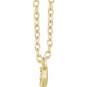 14K Yellow .05 CTW Natural Diamond Bar 16-18" Necklace - BN & CO JEWELRY