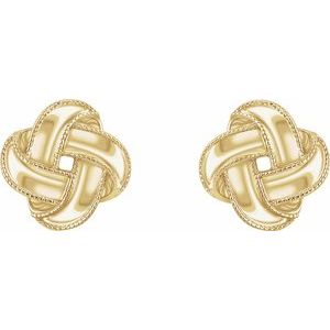 14K Yellow Knot Earrings - BN & CO JEWELRY