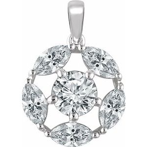 Sterling Silver Cubic Zirconia Pendant - BN & CO JEWELRY