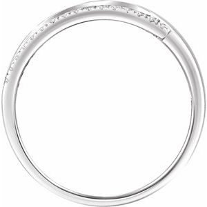 14K White 1/5 CTW Natural Diamond Bypass Ring - BN & CO JEWELRY