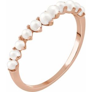 14K Rose Freshwater Cultured Pearl Ring - BN & CO JEWELRY