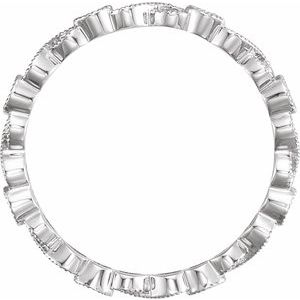 14K White Infinity-Inspired Band Size 7 - BN & CO JEWELRY