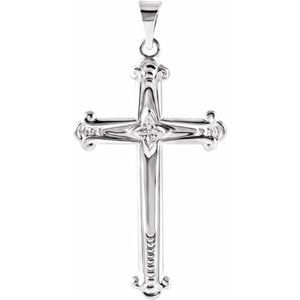 Sterling Silver 27.5x16 mm Cross Pendant - BN & CO JEWELRY