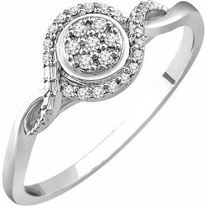10K White 1/10 CTW Natural Diamond Promise Ring - BN & CO JEWELRY