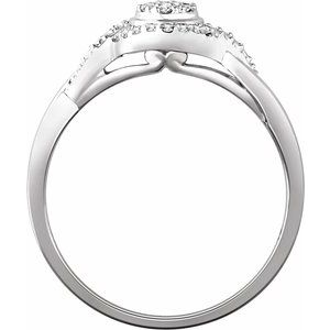 10K White 1/10 CTW Natural Diamond Promise Ring - BN & CO JEWELRY