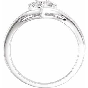 10K White .06 CTW Natural Diamond Heart Promise Ring - BN & CO JEWELRY