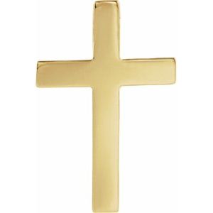 14K Yellow 22x14 mm Cross Lapel Pin - BN & CO JEWELRY