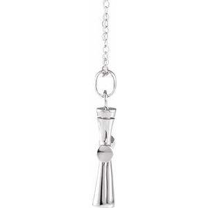 10K White Cross Ash Holder Pendant - BN & CO JEWELRY