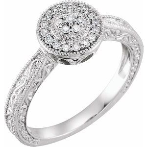 10K White 1/6 CTW Natural Diamond Promise Ring - BN & CO JEWELRY