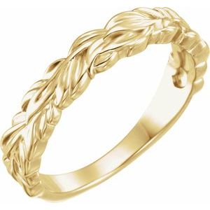 14K Yellow Stackable Leaf Ring - BN & CO JEWELRY