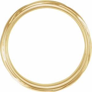 14K Yellow 6.75 mm Grooved Flat Edge Band Size 10.5 - BN & CO JEWELRY