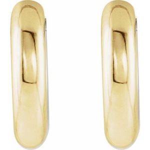 14K Yellow/White 12 mm Hinged Huggie Earrings - BN & CO JEWELRY