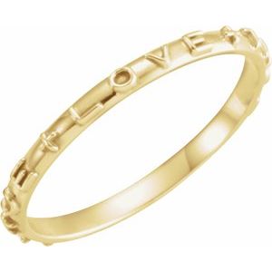 10K Yellow True Love Chastity Ring Size 7 - BN & CO JEWELRY