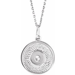 Sterling Silver Natural Sky Blue Topaz Disc 16-18" Necklace - BN & CO JEWELRY