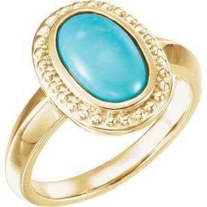 Beaded Cabochon Ring - BN & CO JEWELRY