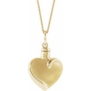 10K Yellow Heart Ash Holder 18" Necklace - BN & CO JEWELRY