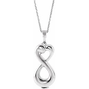 10K White Infinite Love Ash Holder 18" Necklace - BN & CO JEWELRY