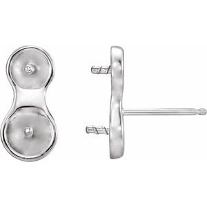 Sterling Silver 14K Yellow Ear Climber for Pearls - BN & CO JEWELRY