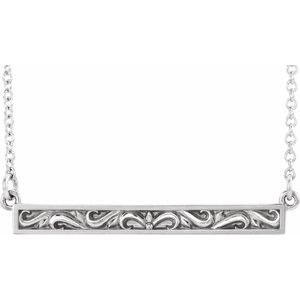 Sterling Silver Sculptural-Inspired Bar 16-18" Necklace - BN & CO JEWELRY