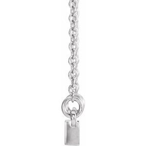 Sterling Silver Sculptural-Inspired Bar 16-18" Necklace - BN & CO JEWELRY