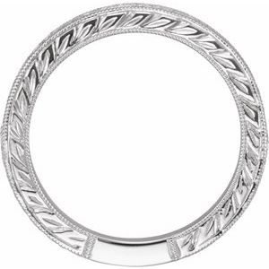 14K White Natural Blue Sapphire & 1/10 CTW Natural Diamond Anniversary Band - BN & CO JEWELRY