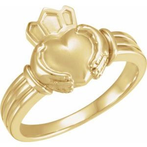 14K Yellow Claddagh Ring - BN & CO JEWELRY