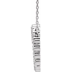 Sterling Silver 1/5 CTW Natural Diamond Circle 16-18" Necklace - BN & CO JEWELRY