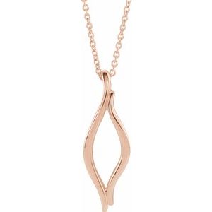 14K Rose Freeform 16-18" Necklace - BN & CO JEWELRY