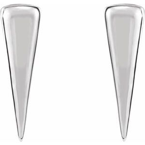 Sterling Silver 12x3.27 mm Triangle Earrings - BN & CO JEWELRY