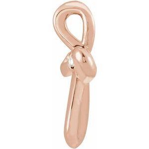 14K Rose .015 CTW Natural Diamond Cross Pendant - BN & CO JEWELRY