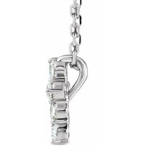 Sterling Silver 1/6 CTW Natural Diamond Cross 16-18" Necklace - BN & CO JEWELRY