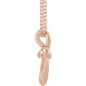 14K Rose .015 CTW Natural Diamond Cross 16-18" Necklace - BN & CO JEWELRY