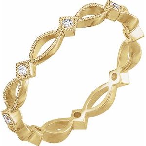 14K Yellow 1/8 CTW Natural Diamond Eternity Band - BN & CO JEWELRY