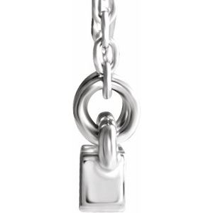 14K White 1/10 CTW Natural Diamond Bar 16-18" Necklace - BN & CO JEWELRY