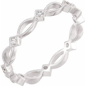 Platinum 1/8 CTW Natural Diamond Eternity Band - BN & CO JEWELRY