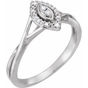 10K White .06 CTW Natural Diamond Promise Ring - BN & CO JEWELRY