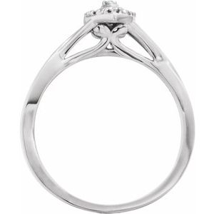 10K White .06 CTW Natural Diamond Promise Ring - BN & CO JEWELRY